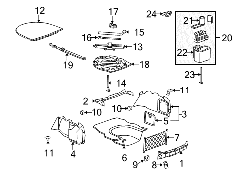 2010 Cadillac CTS Jack Assembly Bolt Diagram for 11571201