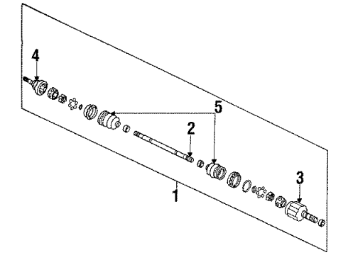 1988 Buick Skyhawk Axle Components - Front Diagram