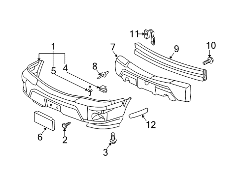 2002 Buick Rendezvous Front Bumper Diagram