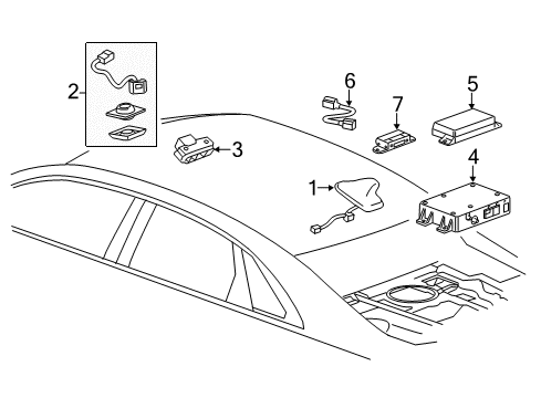 2016 Cadillac CTS Communication System Components Diagram