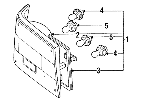 1986 Chevy Spectrum Tail Lamps Diagram