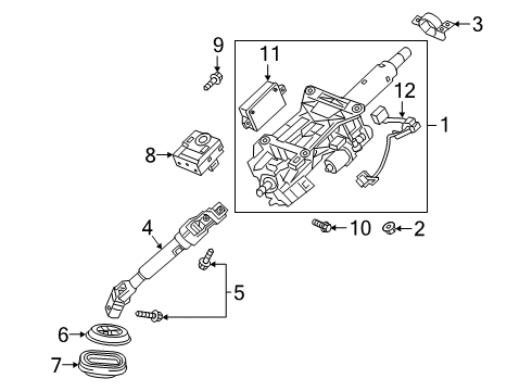 2023 Cadillac XT6 Steering Column Diagram for 84900872