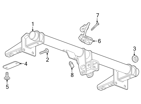 2024 Cadillac XT4 Trailer Hitch Components Diagram