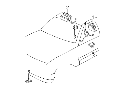 2005 GMC Sierra 1500 Air Bag Components Diagram 2 - Thumbnail