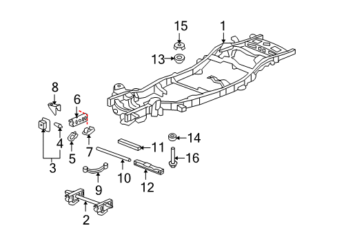 2009 Cadillac Escalade ESV Frame & Components Diagram 2 - Thumbnail