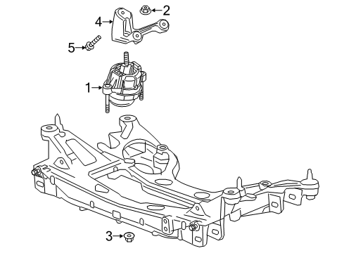 2017 Chevy Corvette Engine & Trans Mounting Diagram