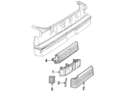 1987 Pontiac Sunbird Tail Lamps Diagram 2 - Thumbnail