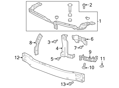 2022 Buick Envision Bumper & Components - Front Diagram 3 - Thumbnail