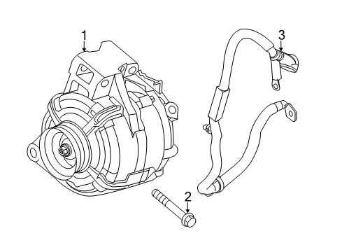 2011 GMC Terrain Alternator Diagram for 23285091