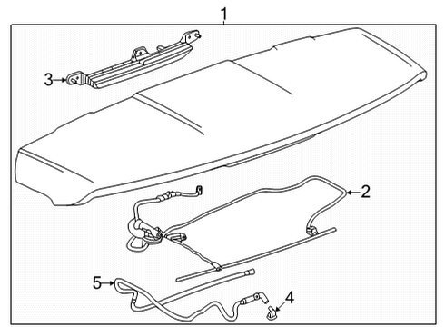 2021 GMC Yukon XL Rear Spoiler Diagram