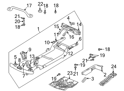 2002 Chevy Tracker Front Crossmember Diagram for 91176893