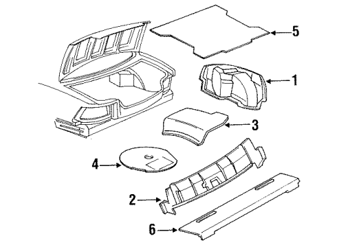 1994 Chevy Lumina Interior Trim - Rear Body Diagram