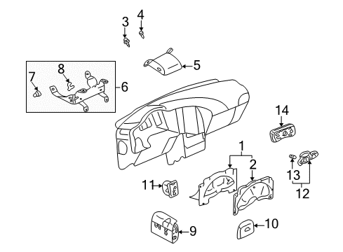2002 Buick Rendezvous Instruments & Gauges Diagram