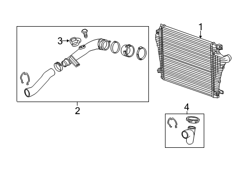 2010 Cadillac SRX Intercooler Diagram for 20926501