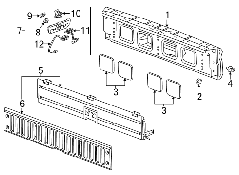 2021 GMC Sierra 1500 Tail Gate Diagram 6 - Thumbnail
