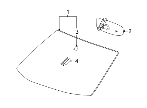 2010 Chevy Equinox Windshield Glass Diagram