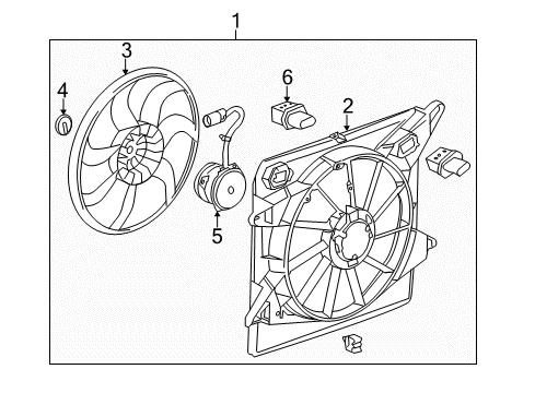 2014 Cadillac SRX Cooling System, Radiator, Water Pump, Cooling Fan Diagram 2 - Thumbnail