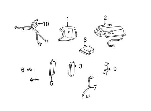 2005 Pontiac Bonneville SDM Module Diagram for 12241710