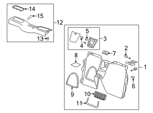 2009 Pontiac Solstice Upper Trim Panel, Rear Diagram for 20830230