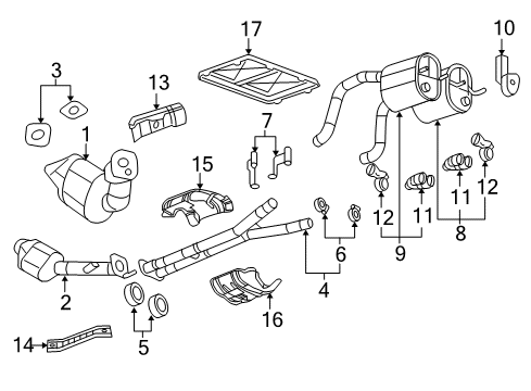 2010 Chevy Corvette Exhaust Pipe Diagram for 25790450