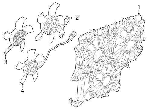 2023 GMC Sierra 1500 Cooling System, Radiator, Water Pump, Cooling Fan Diagram 2 - Thumbnail