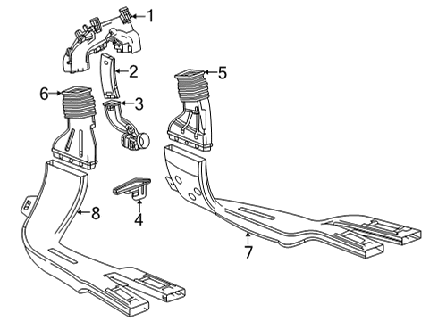 2024 Chevy Trailblazer Upper Duct Diagram for 42529821
