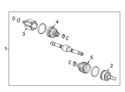2019 Chevy Bolt EV Axle Assembly, Front Diagram for 42437963