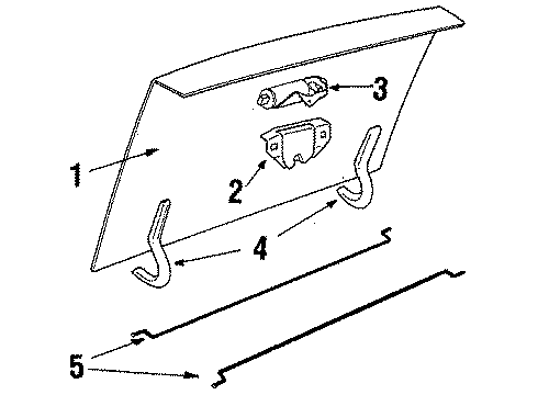 1992 Cadillac DeVille Trunk Lid Diagram