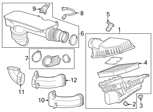 2023 GMC Canyon Air Cleaner Assembly Diagram for 85564368