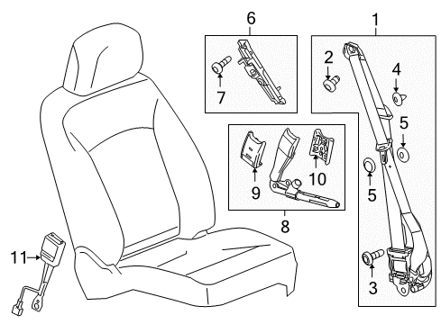 2015 Buick Regal Front Seat Belts Diagram