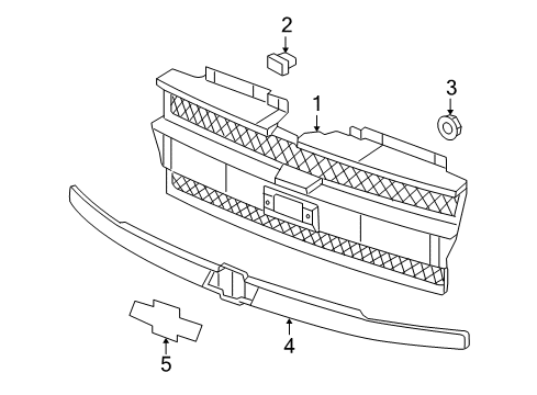 2006 Chevy Trailblazer Molding Diagram for 89045531
