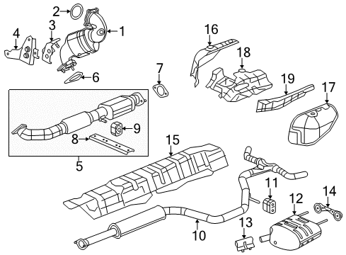 Gasket, Exhaust Pipe, Front Diagram for 13255810