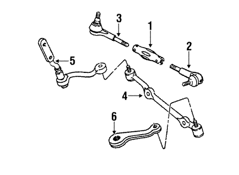 1985 Chevy S10 Blazer Outer Tie Rod Diagram for 14050634