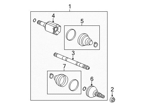 2011 Buick LaCrosse Drive Axles - Front Diagram