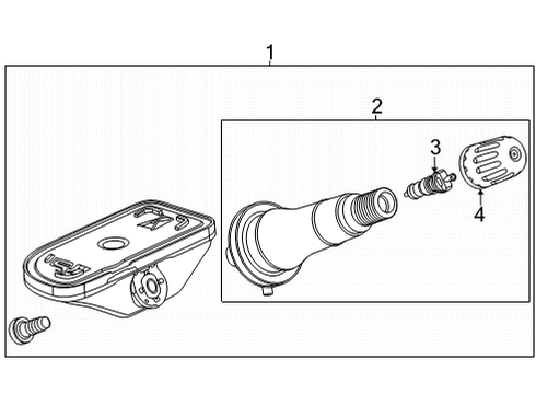 2023 Cadillac Escalade ESV Tire Pressure Monitoring Diagram