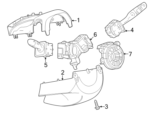 2024 Buick Encore GX Shroud, Switches & Levers Diagram