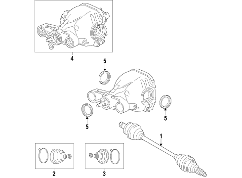 2013 Cadillac ATS Rear Axle, Axle Shafts & Joints, Differential, Drive Axles, Propeller Shaft Diagram