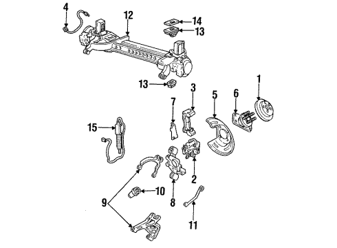 1993 Cadillac Allante Caliper Bracket Diagram for 18029817