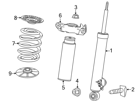 2014 Chevy Malibu Shocks & Components - Rear Diagram