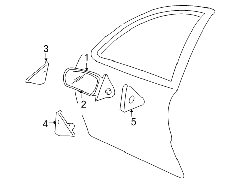 2000 Chevy Cavalier Outside Mirrors Diagram 3 - Thumbnail