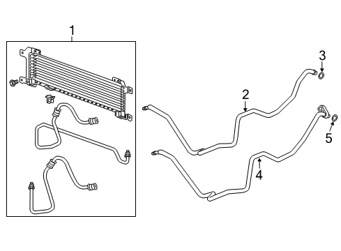 2006 Cadillac STS Transmission Cooler Diagram for 88957425