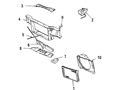 1985 Oldsmobile Toronado Air Deflector Diagram for 22505368