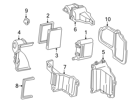 1996 GMC Jimmy A/C Evaporator Components Diagram