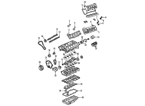 2001 Cadillac Eldorado Vibration Damper Diagram for 12557707
