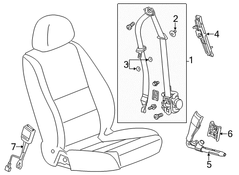 2019 Chevy Impala Front Seat Belts Diagram