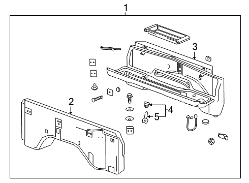 2020 Chevy Silverado 1500 Exterior Trim - Pick Up Box Diagram 7 - Thumbnail