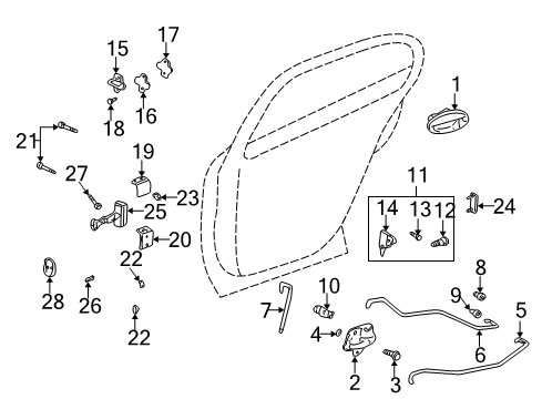 2000 Buick LeSabre Door & Components Diagram