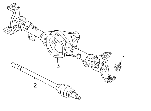 2003 GMC Sierra 2500 Axle Housing - Rear Diagram 3 - Thumbnail
