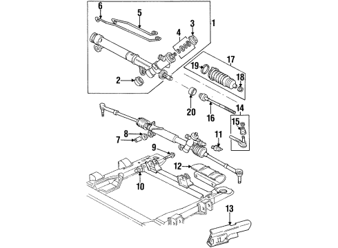 1996 Chevy Lumina Heat Shield Diagram for 26030037