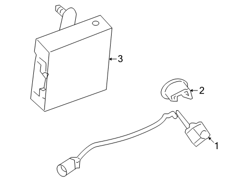 2009 Saturn Outlook Camera Bracket, Rear Diagram for 15806900